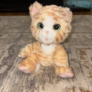 Furreal Cuddling Cara Kitty Cat Interactive Ginger Tabby Tested Works 9" Sitting